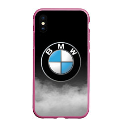 Чехол iPhone XS Max матовый BMW, цвет: 3D-малиновый