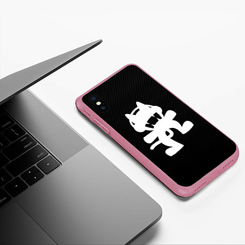 Чехол iPhone XS Max матовый MONSTERCAT / 3D-Малиновый – фото 3