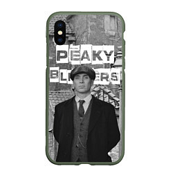 Чехол iPhone XS Max матовый Peaky Blinders, цвет: 3D-темно-зеленый