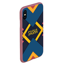Чехол iPhone XS Max матовый Sasha, цвет: 3D-малиновый — фото 2