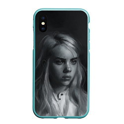 Чехол iPhone XS Max матовый Billie Eilish, цвет: 3D-мятный