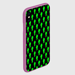 Чехол iPhone XS Max матовый Billie Eilish: Acid Pattern, цвет: 3D-фиолетовый — фото 2