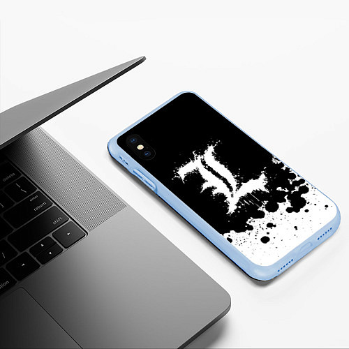 Чехол iPhone XS Max матовый Денёв Эл / 3D-Голубой – фото 3