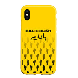 Чехол iPhone XS Max матовый Billie Eilish: Yellow Autograph, цвет: 3D-желтый