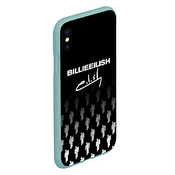 Чехол iPhone XS Max матовый Billie Eilish: Black Autograph, цвет: 3D-мятный — фото 2