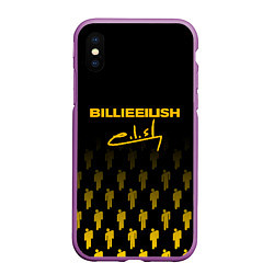 Чехол iPhone XS Max матовый Billie Eilish: Yellow & Black Autograph