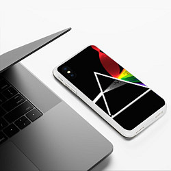 Чехол iPhone XS Max матовый PINK FLOYD, цвет: 3D-белый — фото 2