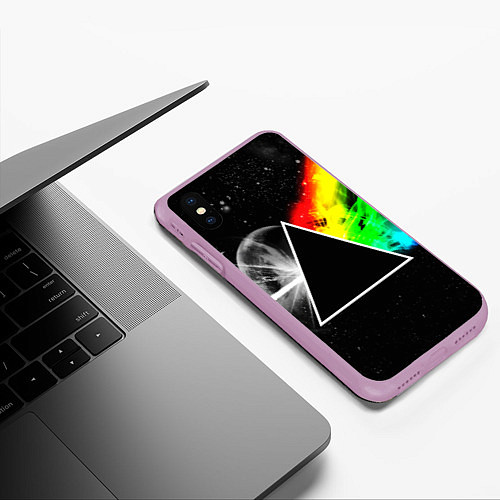 Чехол iPhone XS Max матовый PINK FLOYD / 3D-Сиреневый – фото 3