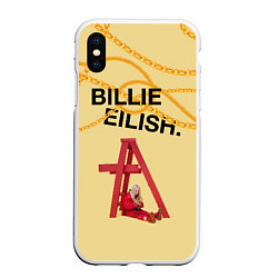 Чехол iPhone XS Max матовый BILLIE EILISH, цвет: 3D-белый
