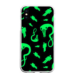 Чехол iPhone XS Max матовый BILLIE EILISH: Blohsh & Ghoul, цвет: 3D-белый