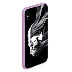 Чехол iPhone XS Max матовый Wind - smoky skull, цвет: 3D-сиреневый — фото 2