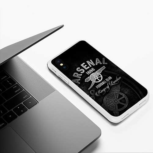 Чехол iPhone XS Max матовый Arsenal / 3D-Белый – фото 3