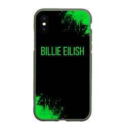 Чехол iPhone XS Max матовый Billie Eilish, цвет: 3D-темно-зеленый