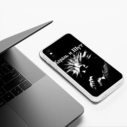 Чехол iPhone XS Max матовый Король и Шут Анархия спина, цвет: 3D-белый — фото 2