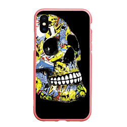 Чехол iPhone XS Max матовый Graffiti - Skull, цвет: 3D-баблгам