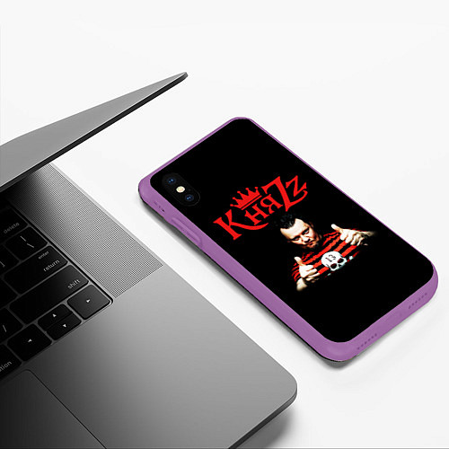 Чехол iPhone XS Max матовый Князь / 3D-Фиолетовый – фото 3