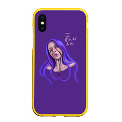 Чехол iPhone XS Max матовый I Could Lie aquarell, цвет: 3D-желтый