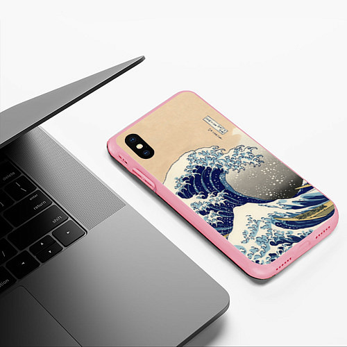 Чехол iPhone XS Max матовый Kanagawa Wave Art / 3D-Баблгам – фото 3