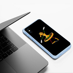Чехол iPhone XS Max матовый Cuphead, цвет: 3D-голубой — фото 2