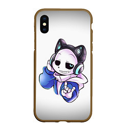 Чехол iPhone XS Max матовый UNDERTALE, цвет: 3D-коричневый