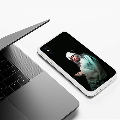 Чехол iPhone XS Max матовый BILLIE EILISH / 3D-Белый – фото 3