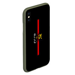 Чехол iPhone XS Max матовый СССР, цвет: 3D-темно-зеленый — фото 2