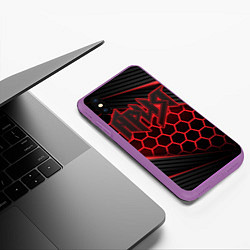 Чехол iPhone XS Max матовый Ария, цвет: 3D-фиолетовый — фото 2