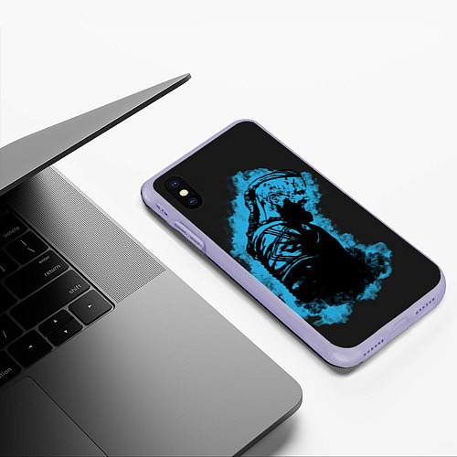 Чехол iPhone XS Max матовый Vikings / 3D-Светло-сиреневый – фото 3