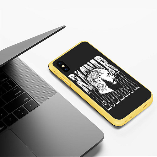 Чехол iPhone XS Max матовый Vikings / 3D-Желтый – фото 3