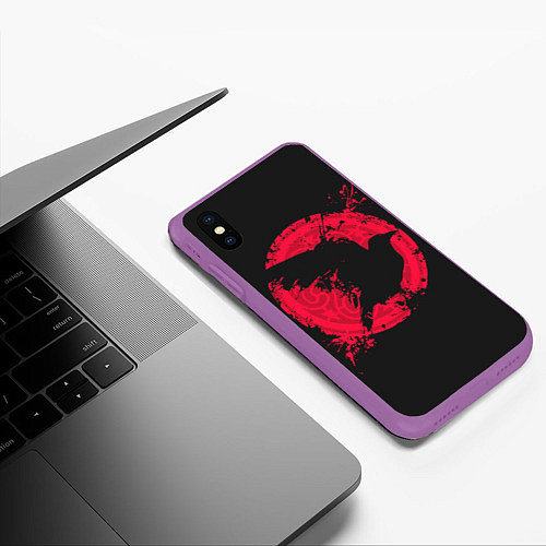 Чехол iPhone XS Max матовый Vikings / 3D-Фиолетовый – фото 3