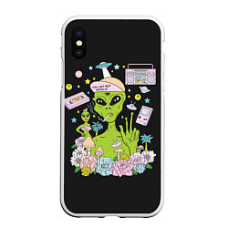 Чехол iPhone XS Max матовый I want to believe, цвет: 3D-белый