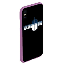 Чехол iPhone XS Max матовый Doctor Who, цвет: 3D-фиолетовый — фото 2
