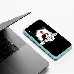Чехол iPhone XS Max матовый Doctor Who, цвет: 3D-мятный — фото 2