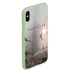 Чехол iPhone XS Max матовый HALF-LIFE, цвет: 3D-салатовый — фото 2