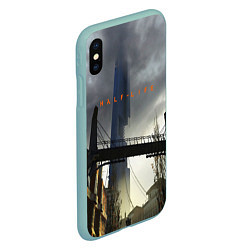 Чехол iPhone XS Max матовый HALF LIFE, цвет: 3D-мятный — фото 2