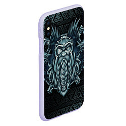 Чехол iPhone XS Max матовый Odinn, цвет: 3D-светло-сиреневый — фото 2