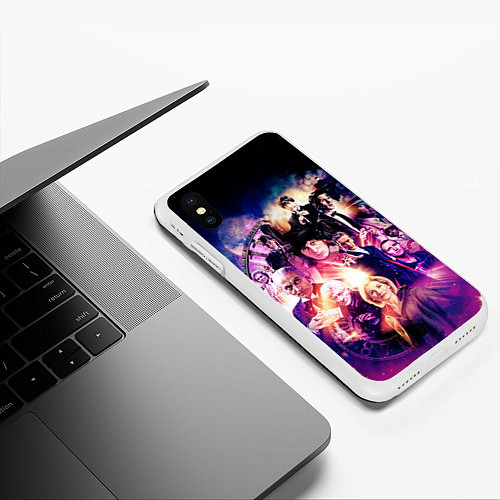 Чехол iPhone XS Max матовый Доктор Кто / 3D-Белый – фото 3