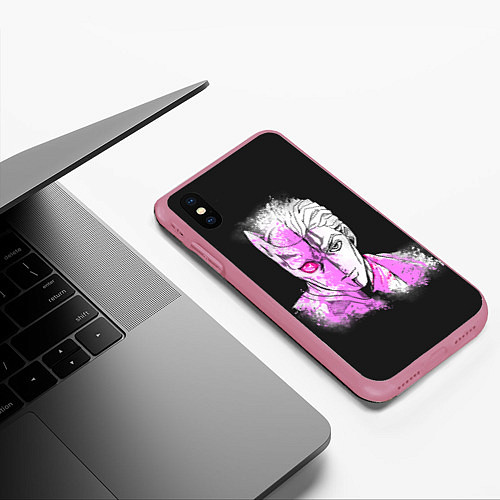 Чехол iPhone XS Max матовый JoJo Bizarre Adventure / 3D-Малиновый – фото 3