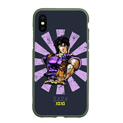 Чехол iPhone XS Max матовый JoJo Bizarre Adventure, цвет: 3D-темно-зеленый