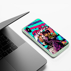 Чехол iPhone XS Max матовый Jojo, цвет: 3D-салатовый — фото 2