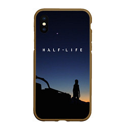 Чехол iPhone XS Max матовый HALF-LIFE, цвет: 3D-коричневый