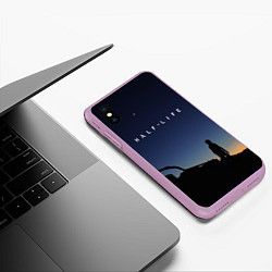Чехол iPhone XS Max матовый HALF-LIFE, цвет: 3D-сиреневый — фото 2