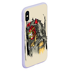 Чехол iPhone XS Max матовый Princess Mononoke, цвет: 3D-светло-сиреневый — фото 2