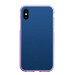 Чехол iPhone XS Max матовый 19-4052 Classic Blue, цвет: 3D-сиреневый