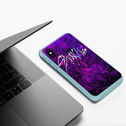 Чехол iPhone XS Max матовый Stray Kids, цвет: 3D-мятный — фото 2