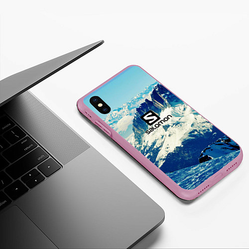 Чехол iPhone XS Max матовый SALOMON / 3D-Розовый – фото 3