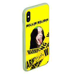 Чехол iPhone XS Max матовый Billie Eilish автограф, цвет: 3D-салатовый — фото 2