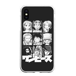 Чехол iPhone XS Max матовый One Piece, цвет: 3D-белый