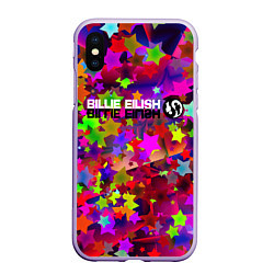 Чехол iPhone XS Max матовый Billie eilish, цвет: 3D-светло-сиреневый