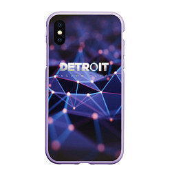 Чехол iPhone XS Max матовый DETROIT:BECOME HUMAN 2019, цвет: 3D-светло-сиреневый